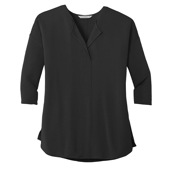 Port Authority® Ladies Concept 3/4-Sleeve Soft Split Neck Top - Image 4