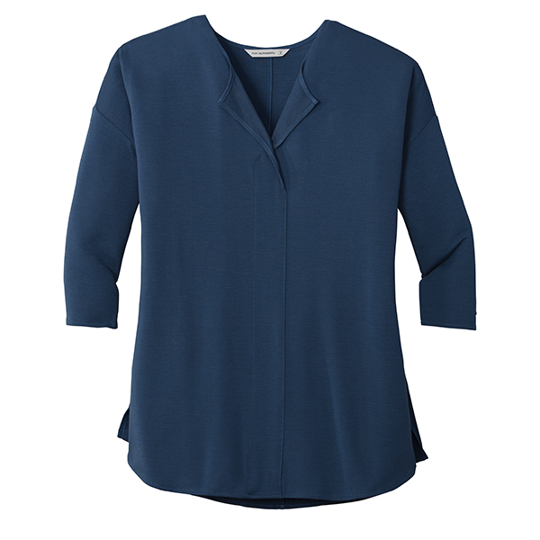 Port Authority® Ladies Concept 3/4-Sleeve Soft Split Neck Top