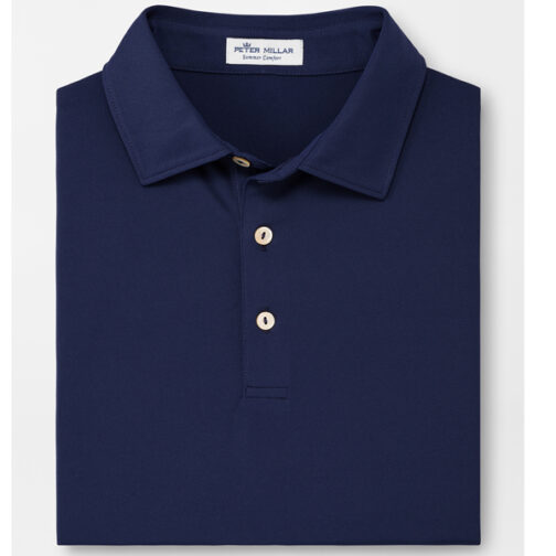 Peter Millar Solid Stretch Jersey Polo with self collar