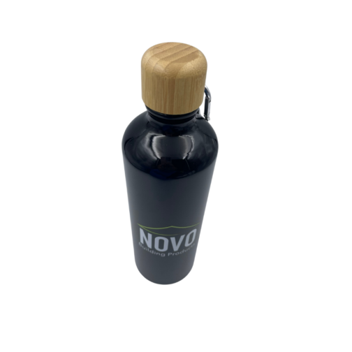 Aluminum Bottle with Bamboo Lid - Image 2
