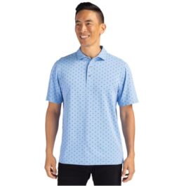 Cutter & Buck Virtue Eco Pique Tile Print Recycled Mens Polo